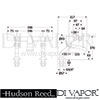 Hudson Reed Topaz Bath Tap Filler Dimension