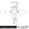 Hudson Reed Topaz Bath Shower Mixer With Extended Leg Set Dimensions