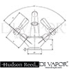 Hudson Reed Topaz Basin Mixer Tap Pop Up Waste Dimension