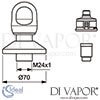 Ideal Standard Ceratherm 100 Built-In Stop Valve Dimensions