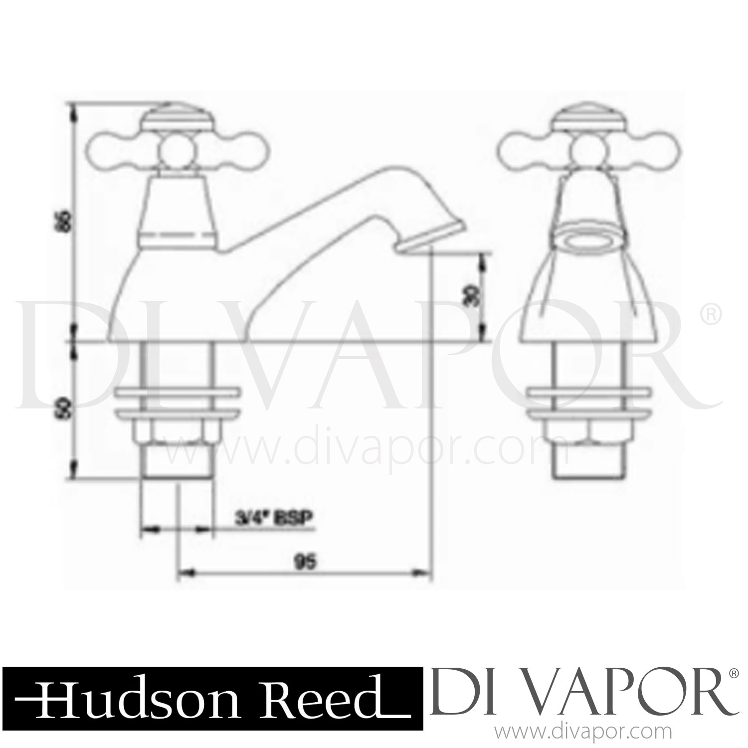 Hudson Reed BD302 Jade Levers/Crosshead Bath Taps Spare Parts