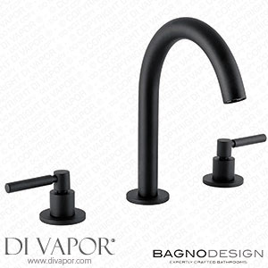 BagnoDesign M-Line Matt Black 3 Hole Deck Mounted Basin Mixer - BDM-MLI-303-A-BK Spare Parts