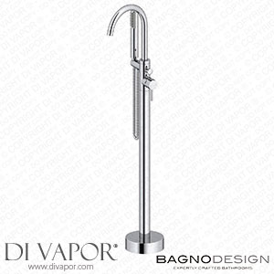 BagnoDesign BDM-MLI-438-CP M-Line | Diffusion Floor Mounted Bath Mixer Spare Parts