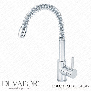 BagnoDesign BDM-MLI-611038-A-CP M-Line | Kitchen Sink Mixer with Spring Swivel Spout Spare Parts