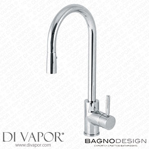 BagnoDesign BDM-MLI-611041-A-CP M Line | Kitchen Sink Mixer with Pull Out Shower Spare Parts