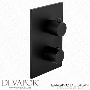 BagnoDesign BDM-MLI-T302-CON-BK M Line | Thermostatic Shower Mixer 2 Outlet Spare Parts