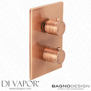 BagnoDesign BDM-MLI-T302-CON-CR M-Line | 2 Outlet Thermostatic Shower Mixer Spare Parts