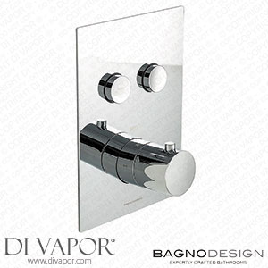 BagnoDesign M-Line Diffusion Chrome 2 Outlet Thermostatic Shower Valve - BDM-MLI-T302-CP Spare Parts