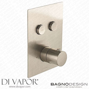 BagnoDesign M-Line Diffusion Brushed Nickel 2 Outlet Thermostatic Shower Valve - BDM-MLI-T302-NB Spare Parts