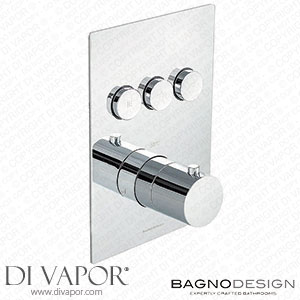 BagnoDesign M-Line Diffusion Chrome 3 Outlet Thermostatic Shower Valve - BDM-MLI-T303-CP Spare Parts