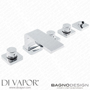 BagnoDesign BDM-SFM-452-CP Stereo FM | 5 Hole Deck Mounted Bath Mixer without Hand Shower Spare Parts