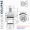 Bristan Eclipse Basin Hot 20 Spline Tap Cartridge Diagram