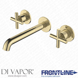 Frontline Aquaflow BE55004CG Mineral Wall Mounted 3Th Crosshead Basin Mixer Brushed Brass Spare Parts