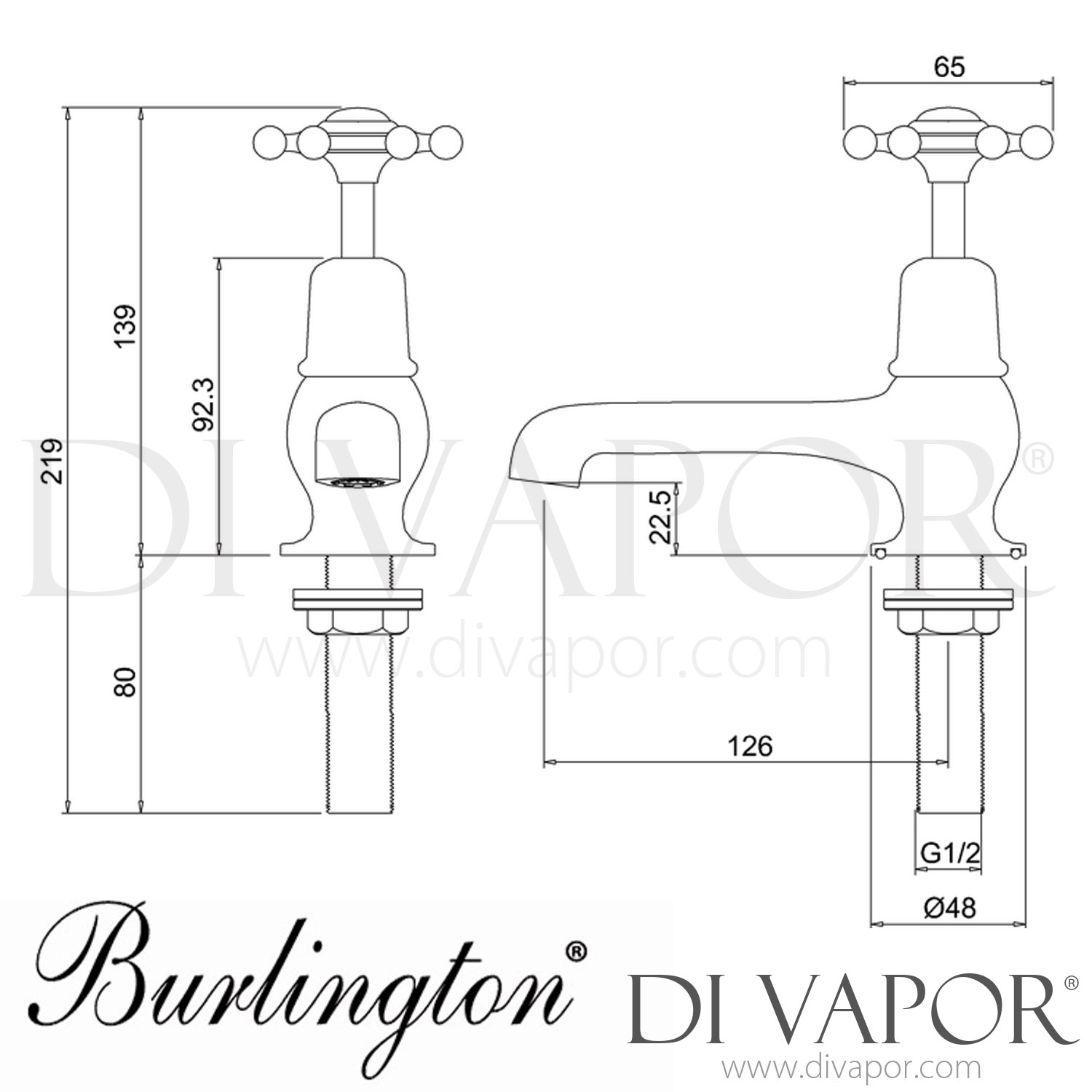 Burlington BI2 Birkenhead Basin Tap 5 Spare Parts