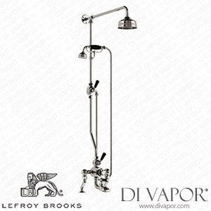 Lefroy Brooks CLASSIC BLACK THERMOSTATIC BATH SHOWER MIXER, RISERKIT, HANDSET, LEVER DIVERTER, 5 ROSE & ADJUSTABLE RISER PIPE BRACKET (BL 8824) Spare Parts