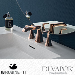 IB Rubinetti BL225CC Belmondo + Belmondo Elle Monohole Bidet with Two Handles Complete with Drain Spare Parts