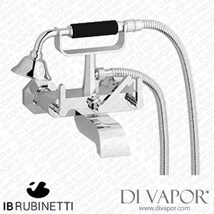 IB Rubinetti BL250CC Belmondo + Belmondo Elle Wall Mounted Bath Filler Complete with Shower Kit Spare Parts