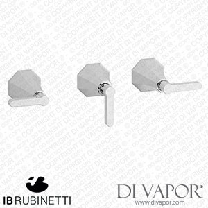 IB Rubinetti BL410CC Belmondo + Belmondo Elle Three Holes Wall Mounted Shower with Two Ways Diverter Spare Parts