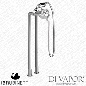 IB Rubinetti BL700CC Belmondo + Belmondo Elle Freestanding Two Columns Bath Filler with Shower Kit Spare Parts