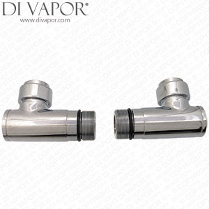 Exposed Shower Valve Elbows - Pair - Chrome - 1/2 Inch Fitting