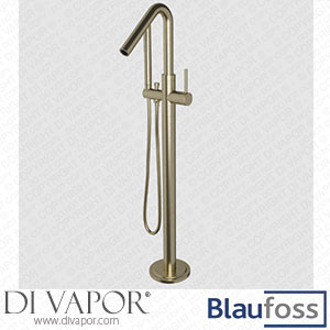 Blaufoss 200264 Round Floor Mounted Bath Mixer Tap Brushed Champagne Gold Spare Parts