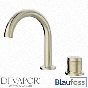 Blaufoss 200271 Pavilion Curve Standard Washbasin Tap Brushed Champagne Gold Spare Parts