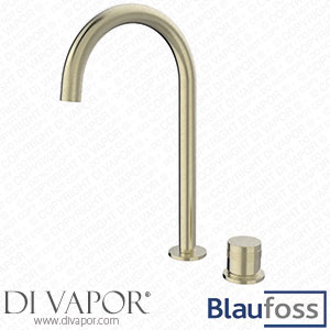 Blaufoss 200272 Pavilion Curve Raised Washbasin Tap Brushed Champagne Gold Spare Parts