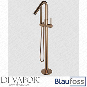 Blaufoss 200283 Round Freestanding Bath Mixer with Shower Head Brushed Rose Gold Spare Parts