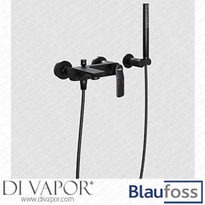 Blaufoss 200391 Expo Bath Mixer Tap with Matt Black Shower Head Spare Parts