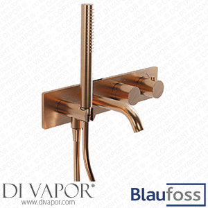 Blaufoss 200405 Round Thermostatic Built-In Bath Tap with Shower Head Spare Parts