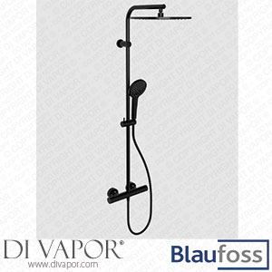 Blaufoss 200427 Round 300 Thermostatic Rain Shower Set Matt Black Spare Parts