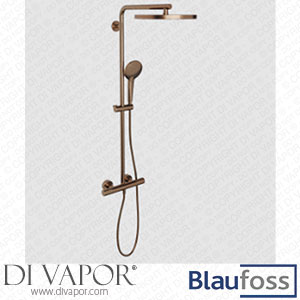 Blaufoss 201118 Nola 300 Thermostatic Shower Set Surface-Mounted Brushed Rose Gold Spare Parts