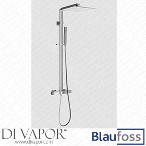 Blaufoss 201516 Square 300 Thermostatic Rain Shower Set Glossy Chrome Spare Parts