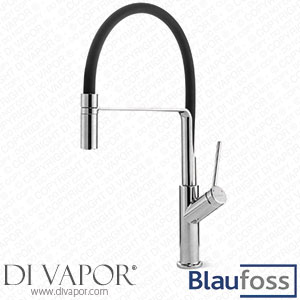 Blaufoss 41729 District Kitchen Tap with Pull-Out Hand Shower Glossy Chrome Spare Parts