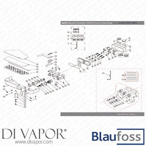 Blaufoss 44229 Dreamblade Built-In Thermostatic Shower Tap Chrome Spare Parts