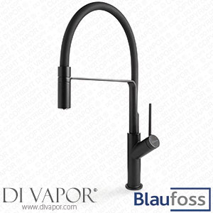 Blaufoss 69336 District Kitchen Tap with Pull-Out Hand Shower Matt Black Spare Parts