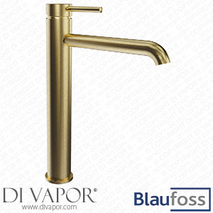 Blaufoss 79616 Round Raised Washbasin Tap Brushed Gold Spare Parts