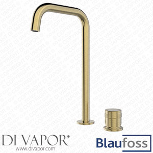 Blaufoss 85409 Pavilion Flat Raised Washbasin Tap Brushed Gold Spare Parts