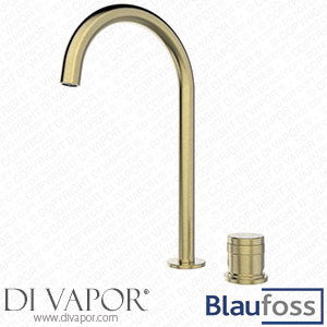 Blaufoss 86072 Pavilion Curve Raised Washbasin Tap Brushed Gold Spare Parts