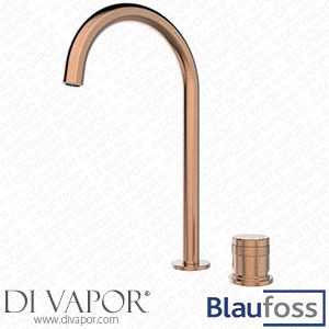 Blaufoss 86073 Pavilion Curve Raised Washbasin Tap Brushed Rosegold Spare Parts