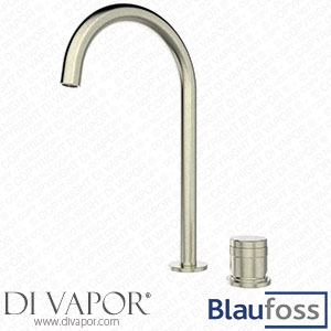 Blaufoss 86074 Pavilion Curve Raised Washbasin Tap Brushed CoolMetal Spare Parts