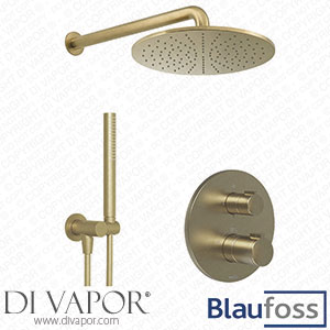 Blaufoss KRA_200280_200319_200321 Smartbox Round Brushed Champagne Gold Shower Spare Parts