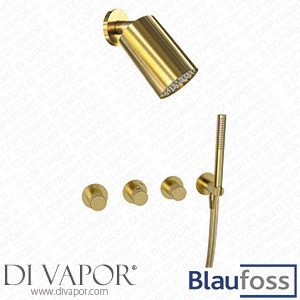 Blaufoss KRA_200526_200696 Pavilion Thermostatic Built-In Rain Shower Set Spare Parts