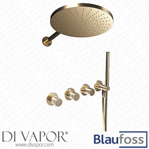 Blaufoss KRA_200529_201111 Pavilion Thermostatic Built-In Rain Shower Set Spare Parts