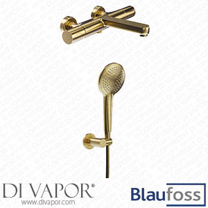 Blaufoss KRA_85932_200437 Apollo Wall Mounted Thermostatic Bath Tap Brushed Gold Spare Parts