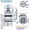 BLUCI CIGNO Monobloc Cold Tap Cartridge