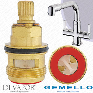 BLUCI GEMELLO Dual Handle Monobloc Kitchen Tap Hot Tap Cartridge