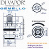 BLUCI GEMELLO Kitchen Tap Hot Tap Cartridge