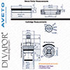 Diagram Bluci Aveto Kitchen Tap Catridge and Collar