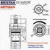 Bristan Artisan Cold Tap Valve Cartridge for AR-SNKPRO-C Professional Sink Mixer